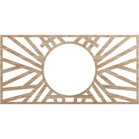Ekena Millwork Hoover Wood Fretwork Pierced Ceiling Medallion, Red Oak, 40"W x 20"H x 14 3/4"ID x 1/4"T CMWP40X20X0250HORO